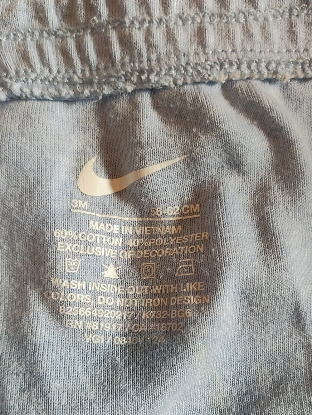 Nike White Bodysuit and Light Blue Pants Baby Set